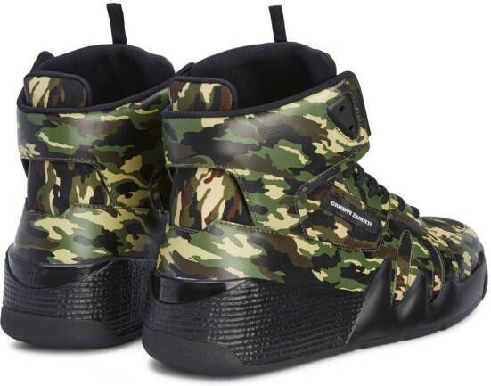 Giuseppe Zanotti Talon camouflage high-top sneakers Green