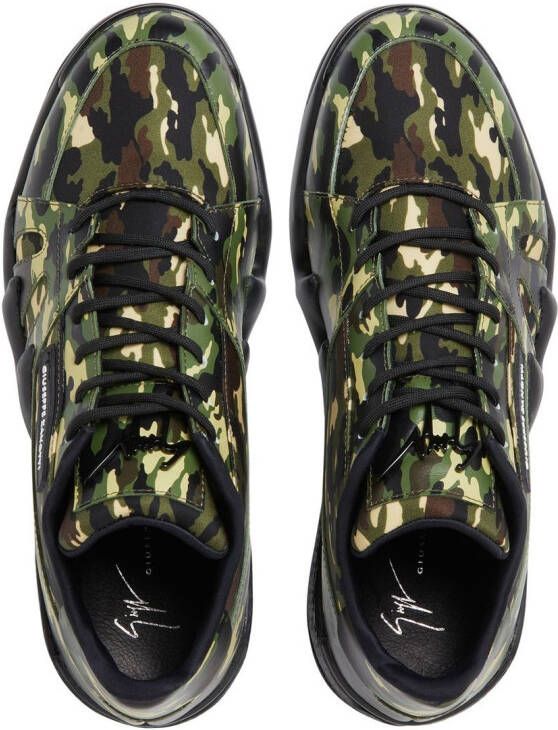 Giuseppe Zanotti Talon camouflage low-top sneakers Green
