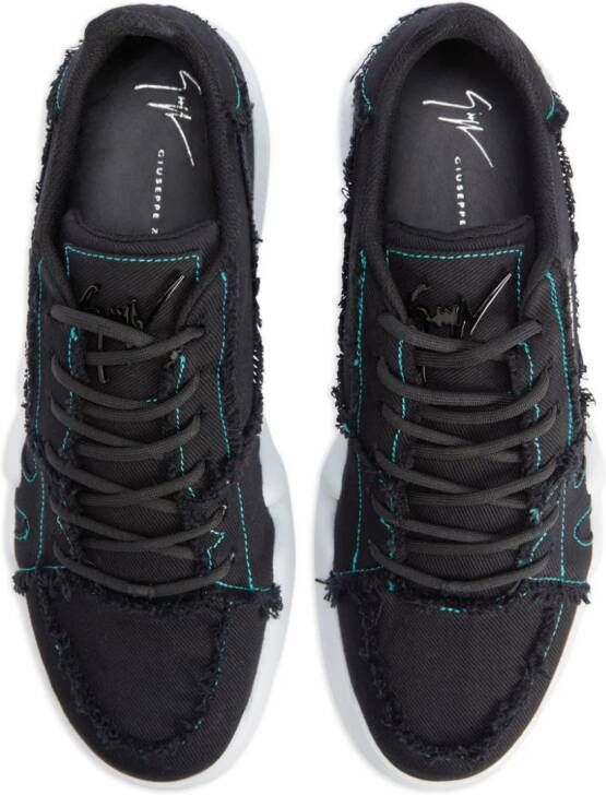 Giuseppe Zanotti Talon cotton low-top sneakers Black