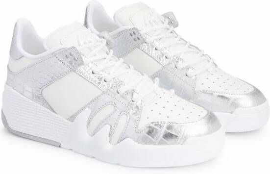 Giuseppe Zanotti Talon crocodile-effect leather sneakers White
