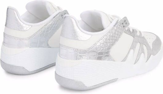 Giuseppe Zanotti Talon crocodile-effect leather sneakers White