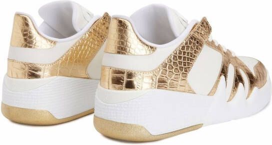 Giuseppe Zanotti Talon crocodile-effect leather sneakers White