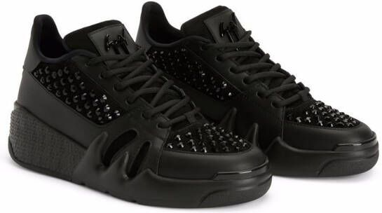 Giuseppe Zanotti Talon crystal-embellished low-top sneakers Black