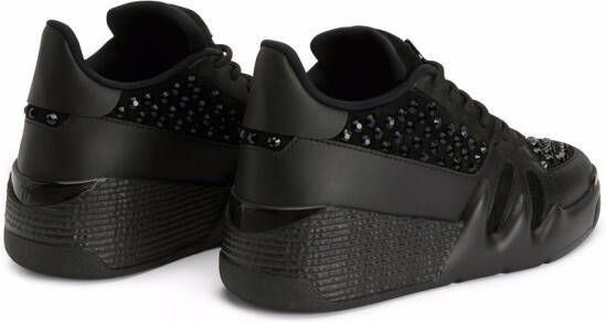 Giuseppe Zanotti Talon crystal-embellished low-top sneakers Black