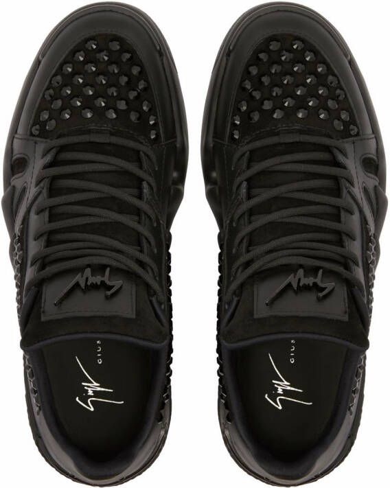 Giuseppe Zanotti Talon crystal-embellished low-top sneakers Black