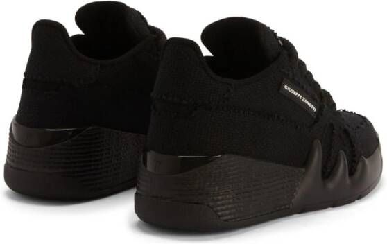 Giuseppe Zanotti Talon frayed-detail sneakers Black