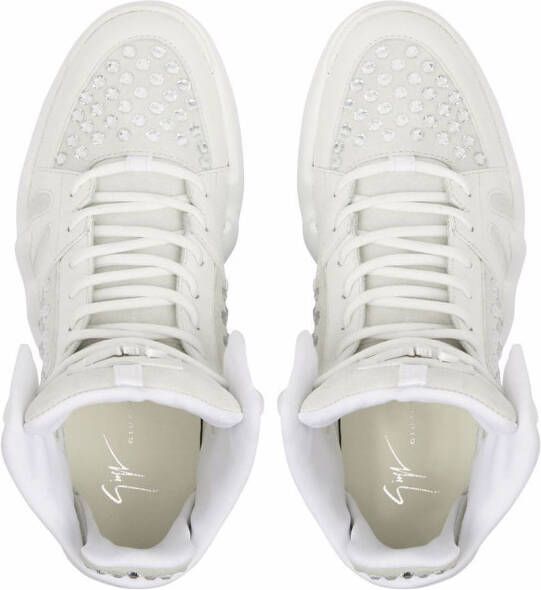 Giuseppe Zanotti Talon hi-top panelled sneakers White