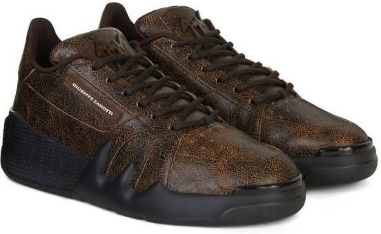 Giuseppe Zanotti Talon lace-up leather sneakers Brown