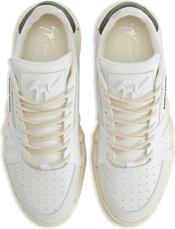Giuseppe Zanotti Talon logo-patch leather sneakers White