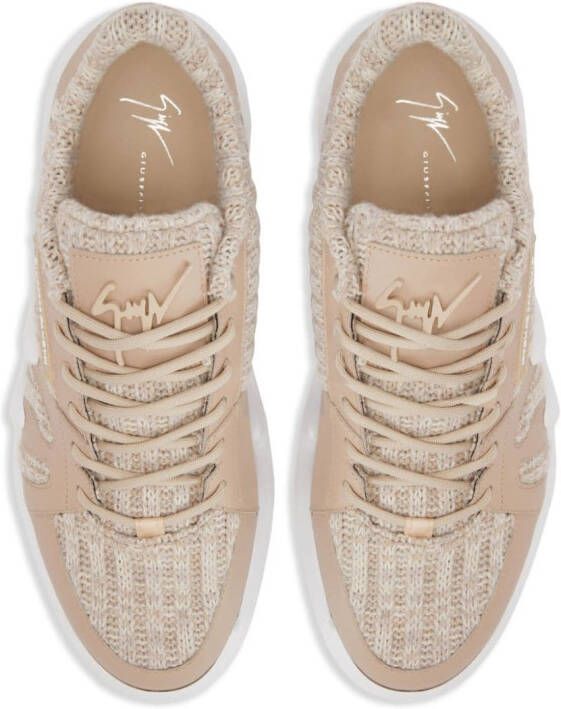 Giuseppe Zanotti Talon logo-patch sneakers Neutrals