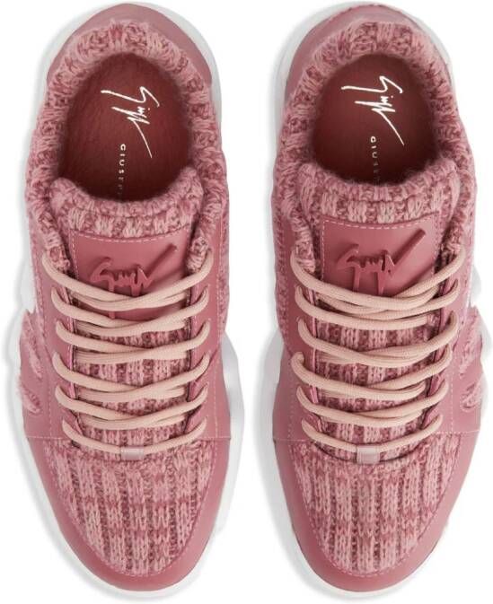 Giuseppe Zanotti Talon logo-patch sneakers Pink