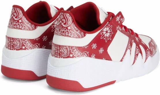 Giuseppe Zanotti Talon low-top bandana-print sneakers Red