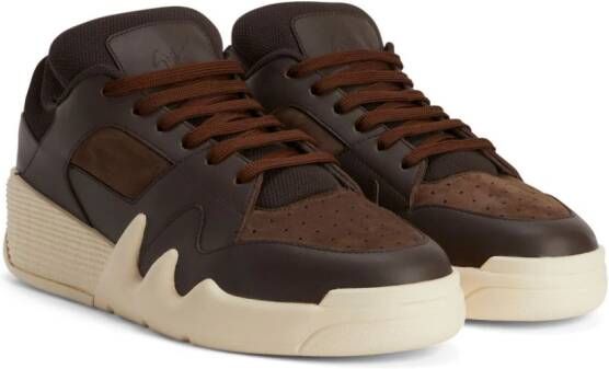 Giuseppe Zanotti Talon low-top leather sneakers Brown
