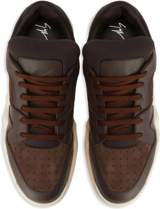 Giuseppe Zanotti Talon low-top leather sneakers Brown