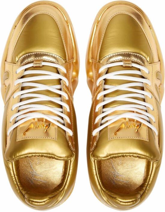 Giuseppe Zanotti Talon metallic mid-top sneakers Gold