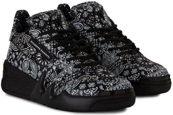 Giuseppe Zanotti Talon paisley print sneakers Black