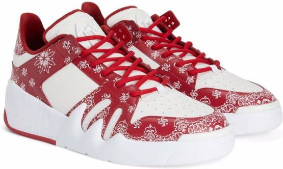 Giuseppe Zanotti Talon paisley-print sneakers Red