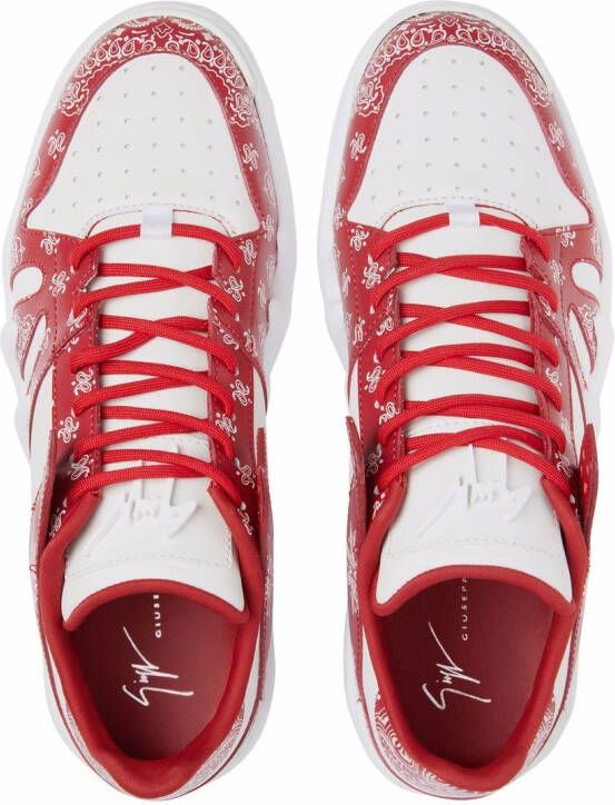 Giuseppe Zanotti Talon paisley-print sneakers Red