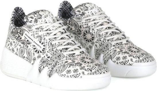 Giuseppe Zanotti Talon paisley-print sneakers White