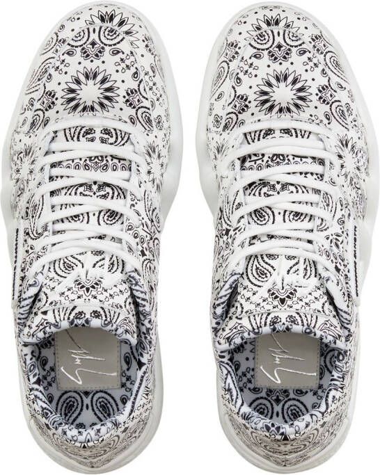 Giuseppe Zanotti Talon paisley-print sneakers White