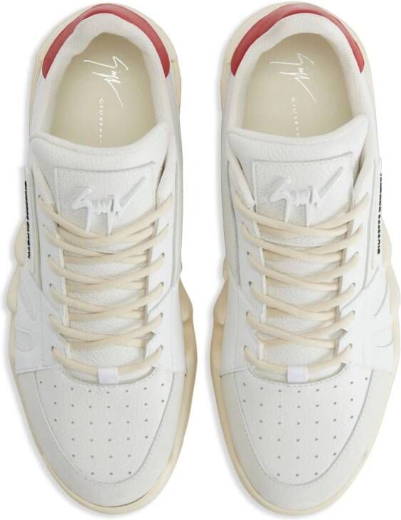 Giuseppe Zanotti Talon panelled leather sneakers White