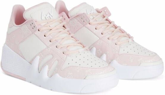 Giuseppe Zanotti Talon panelled low-top sneakers Pink