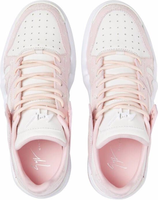 Giuseppe Zanotti Talon panelled low-top sneakers Pink
