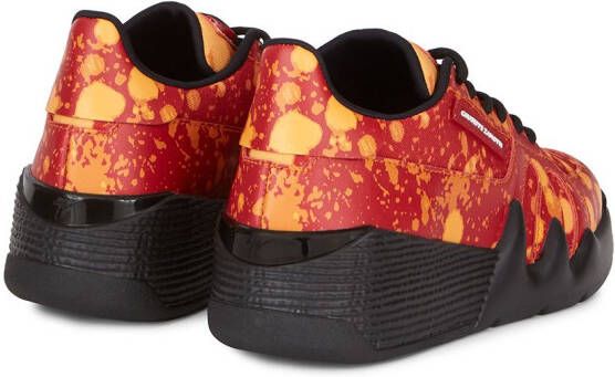 Giuseppe Zanotti Talon tie-dye leather sneakers Red