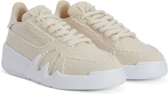 Giuseppe Zanotti Talon woven-effect sneakers Neutrals