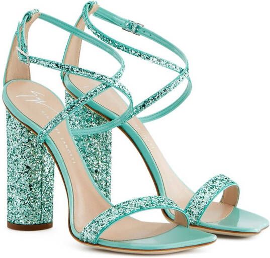 Giuseppe Zanotti Tara glitter-detail sandals Green