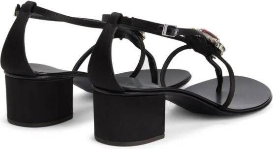 Giuseppe Zanotti Tarassacum 40mm crystal-embellished leather sandals Black