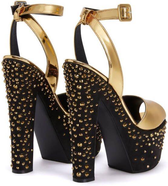 Giuseppe Zanotti Tarifa Jewel platform sandals Gold