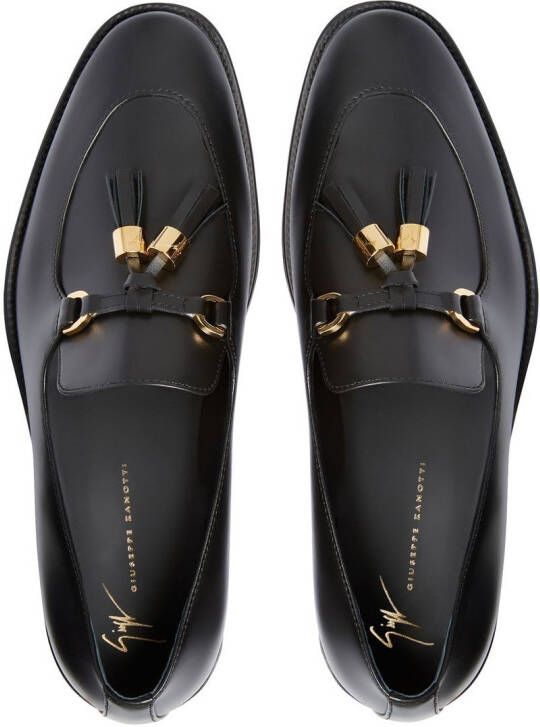 Giuseppe Zanotti tassel leather loafers Black