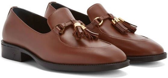 Giuseppe Zanotti tassel leather loafers Brown