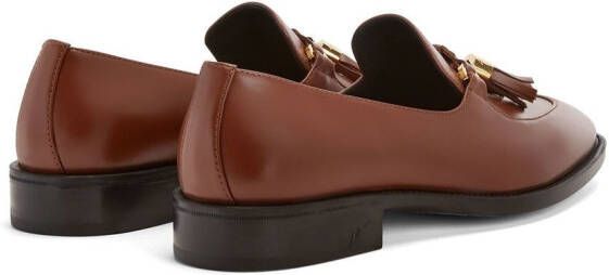 Giuseppe Zanotti tassel leather loafers Brown