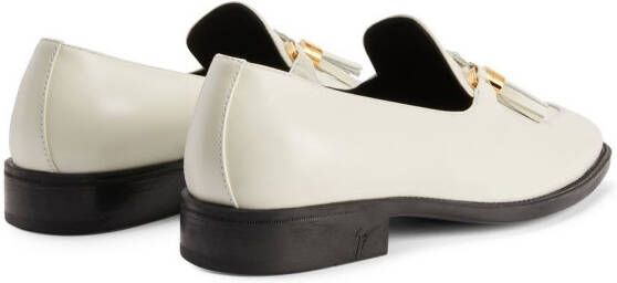 Giuseppe Zanotti tassel leather loafers White