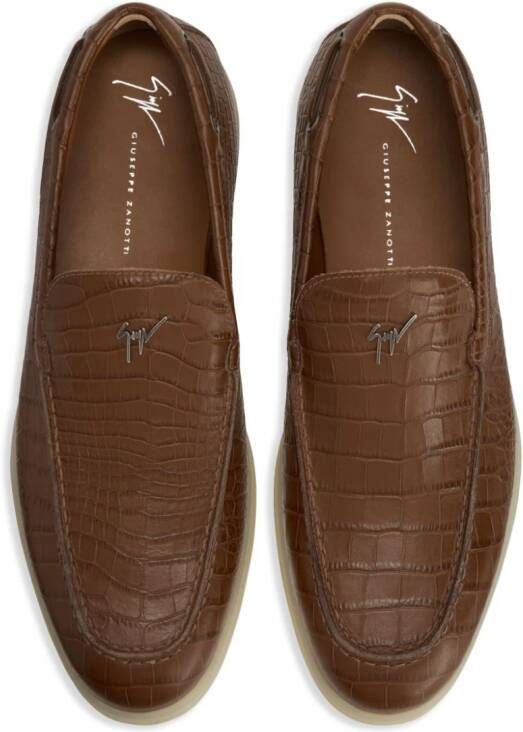 Giuseppe Zanotti The Maui leather loafers Brown