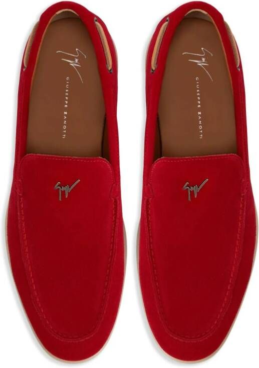 Giuseppe Zanotti The Maui suede loafers Red