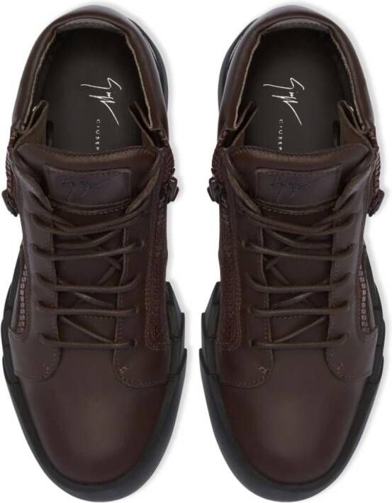 Giuseppe Zanotti The Shark 5.0 leather sneakers Brown