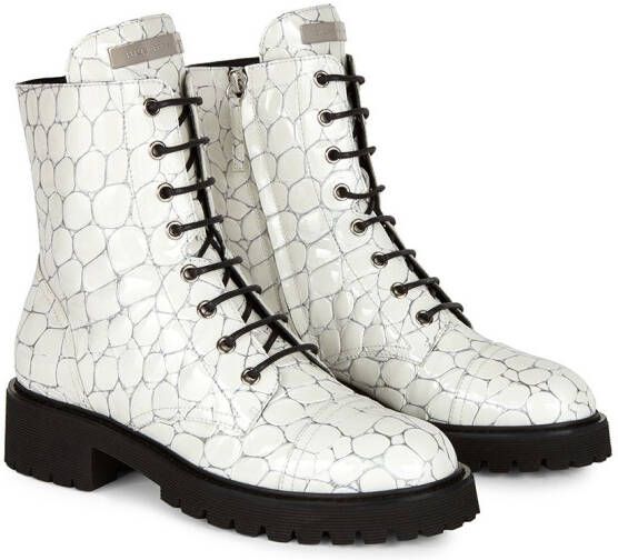 Giuseppe Zanotti Thora lace-up boots White