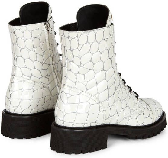 Giuseppe Zanotti Thora lace-up boots White