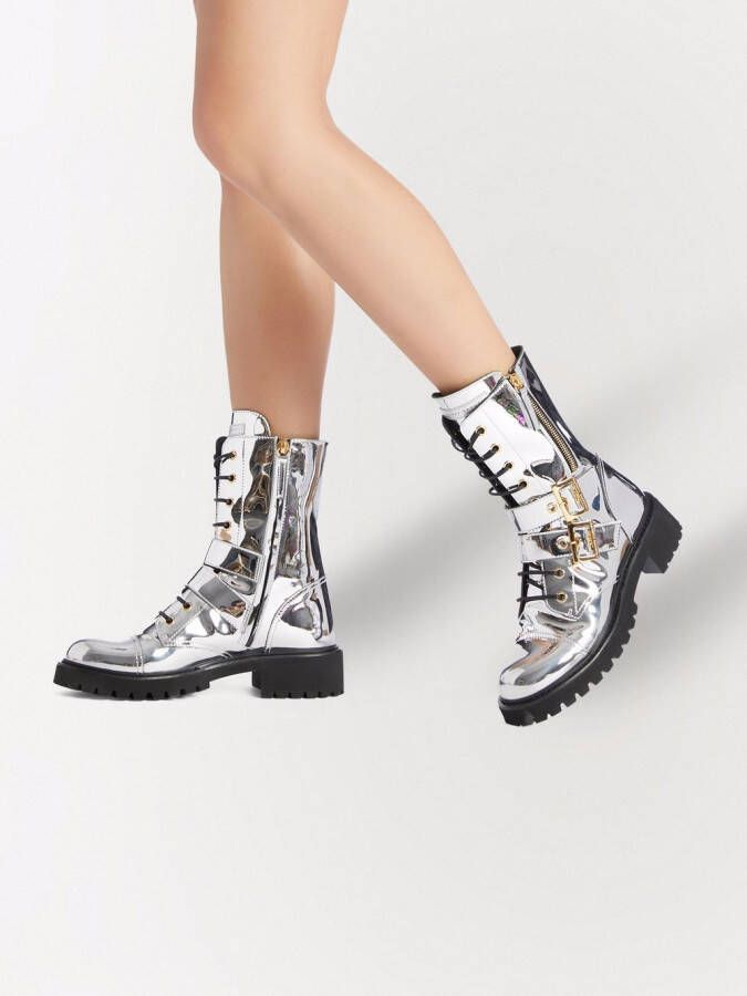 Giuseppe Zanotti Tifa metallic calf-length boots Silver