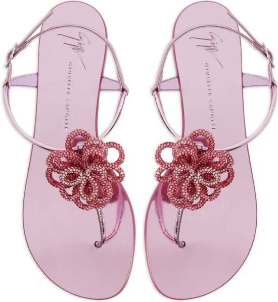 Giuseppe Zanotti Tilliy flower-detailing sandals Pink