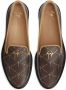 Giuseppe Zanotti Tim logo-embossed leather loafers Brown - Thumbnail 4