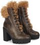 Giuseppe Zanotti Tonix Winter shearling-trim boots Brown - Thumbnail 2