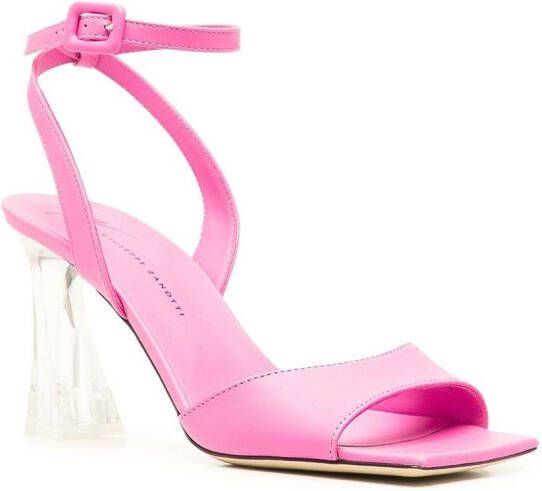 Giuseppe Zanotti transparent-heel strappy sandals Pink