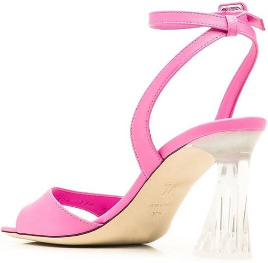 Giuseppe Zanotti transparent-heel strappy sandals Pink