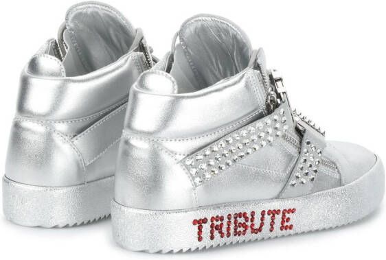 Giuseppe Zanotti Tribute high-top sneakers Silver