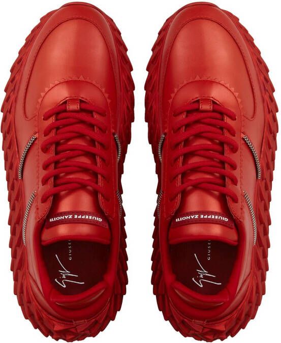 Giuseppe Zanotti two-tone low-top sneakers Red