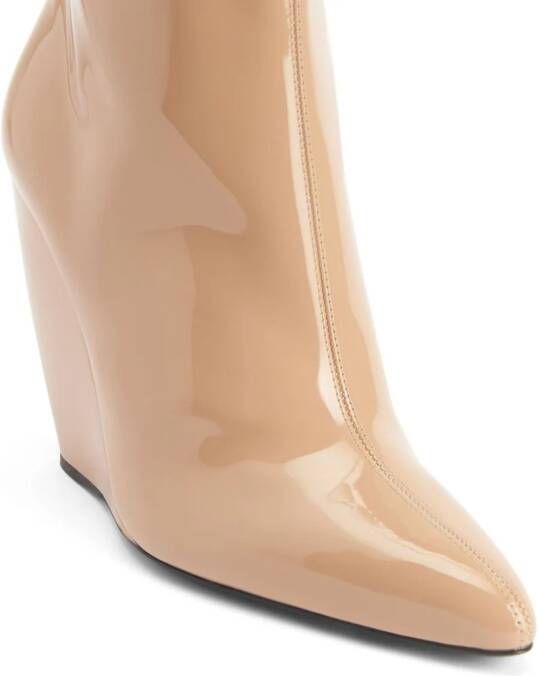 Giuseppe Zanotti Tylde 105mm patent leather boots Neutrals